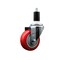 Service Caster 3.5'' SS Red Poly Wheel Swivel 1-3/8'' Expanding Stem Caster SCC-SSEX20S3514-PPUB-RED-138 - alternate 1